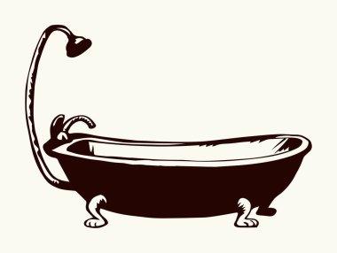 Banyo. Vektör çizim simgesi işareti