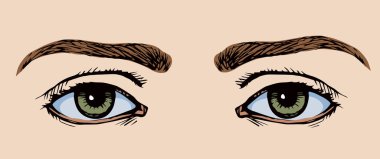 Göz. Vektör çizim simgesi işareti