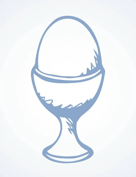 Ägg i koppen. Vektorritning — Stock vektor