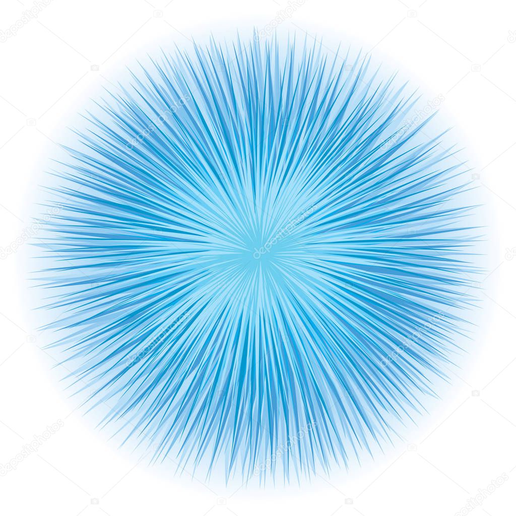 Abstract background. Explosion. Vector drawing