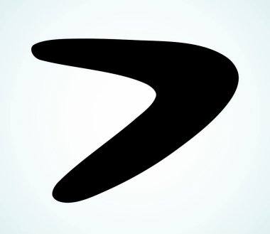 Bumerang uçuyor. Vektör çizimi