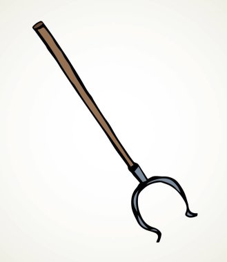 Eski demir çubuk. Vektör çizimi