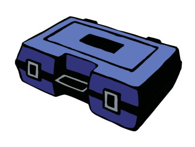 Aletler için bavul. Vektör çizimi