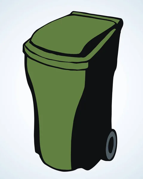Uma lata de lixo grande. Desenho vetorial —  Vetores de Stock