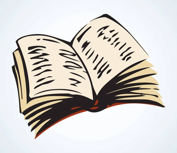 Open boek. Vector doodle symbool — Stockvector