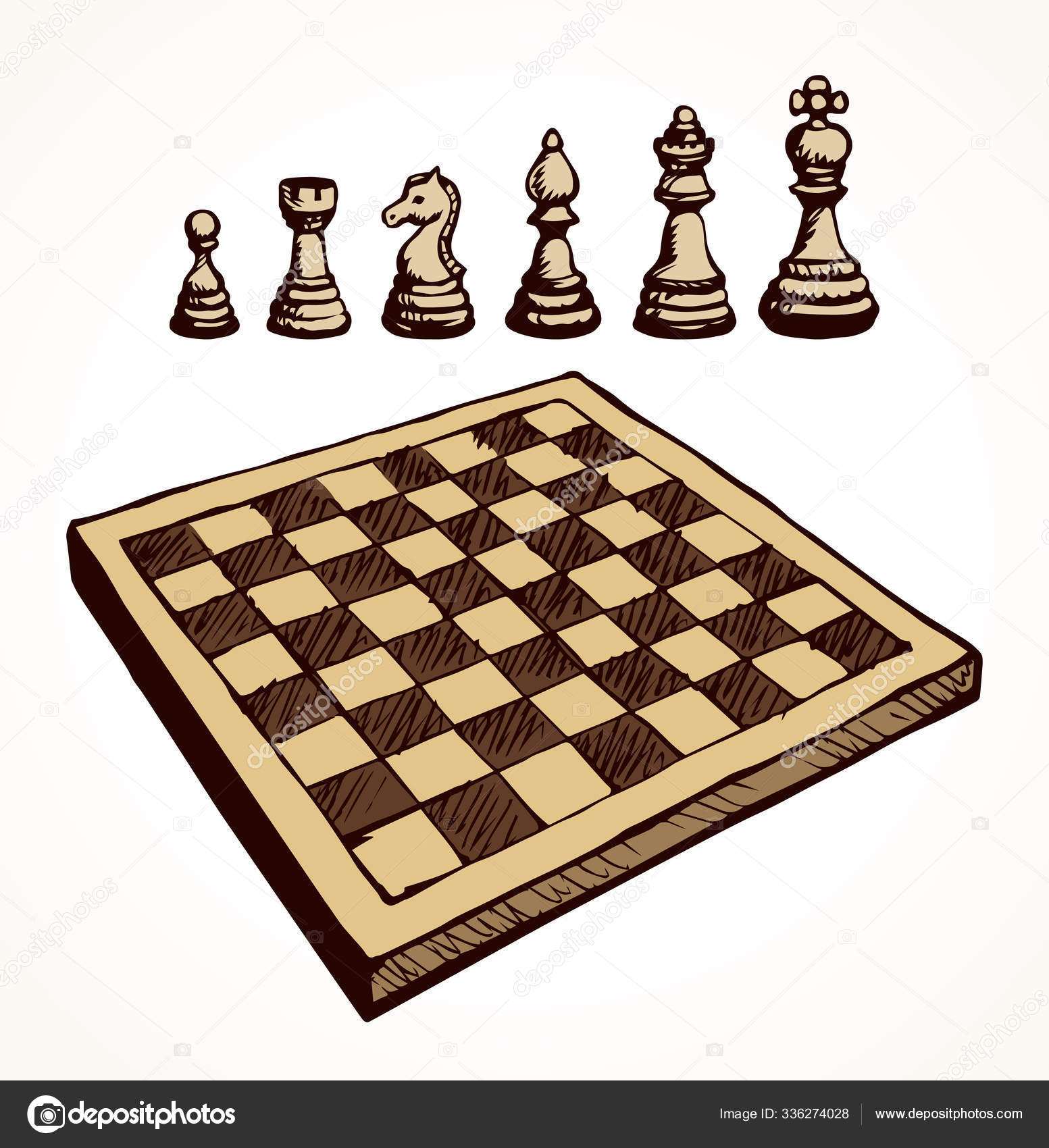 The Chess Board Vintage Illustration Art Drawing Line Vector, Art, Drawing,  Line PNG and Vector with Transparent Background for Free Download