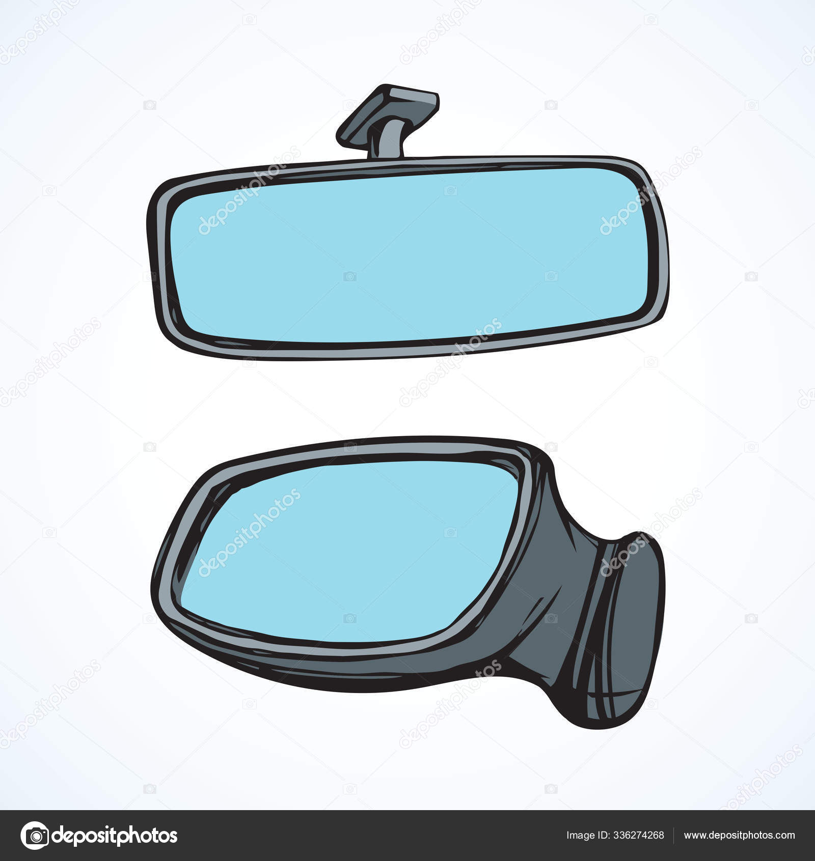 Car mirror. Vector drawing Stock Vector Image by ©Marinka 336274268