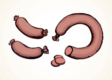 Sosis. Vektör çizim