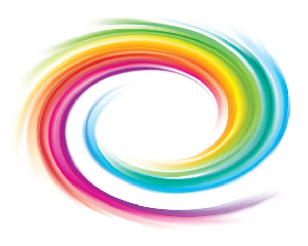 Sfondo vettoriale dello spettro dell'arcobaleno a spirale — Vettoriale Stock