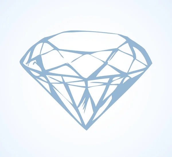 Diamant. Vektorskizze — Stockvektor