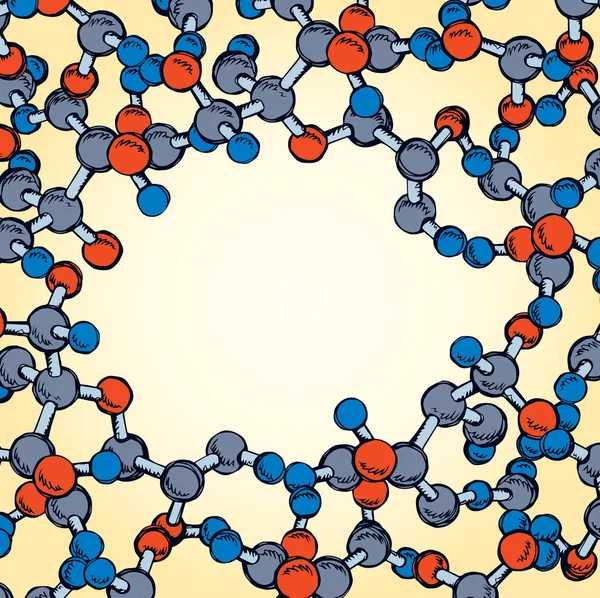 Struktur kimia. Gambar vektor - Stok Vektor