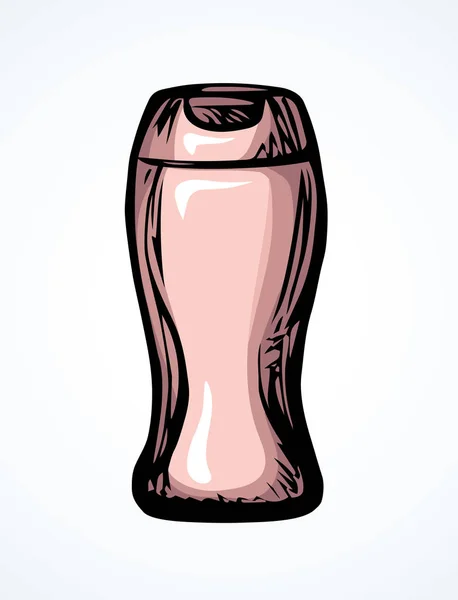 Botella de plástico de champú. Dibujo vectorial — Vector de stock