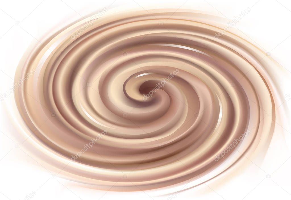 Vector background of swirling chocolate texture 