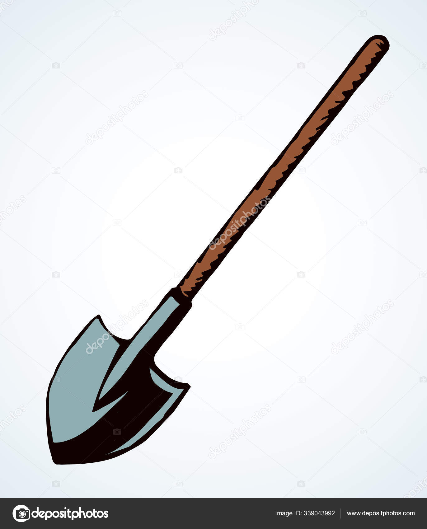 Shovel. Vector drawing icon sign Stock Vector by ©Marinka 339043992