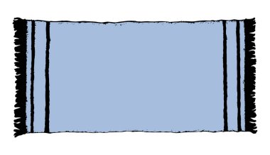 Geniş, sıcak bir şal. Vektör çizimi