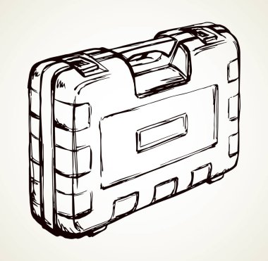 Aletler için bavul. Vektör çizimi