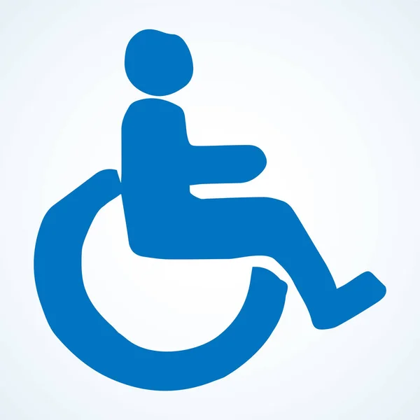 Panneau de toilette pour handicapés. Dessin vectoriel — Image vectorielle