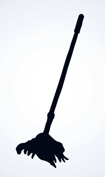 Long Home Mop. Vector drawing — 스톡 벡터