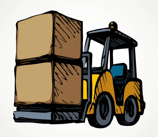 Forklift for transportation. Vector drawing — Stock Vector