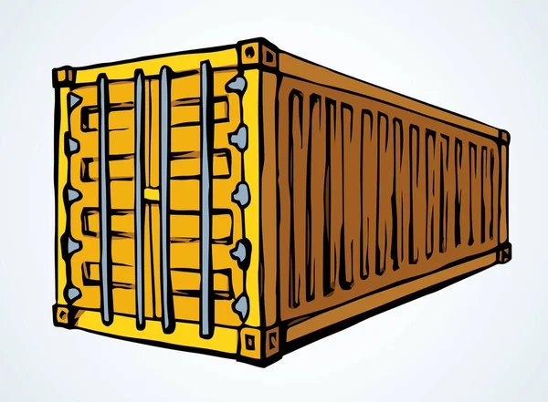 Container for transportation. Vector drawing — 스톡 벡터