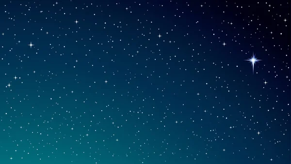 Estrellas en el cielo nocturno. Dibujo vectorial — Vector de stock