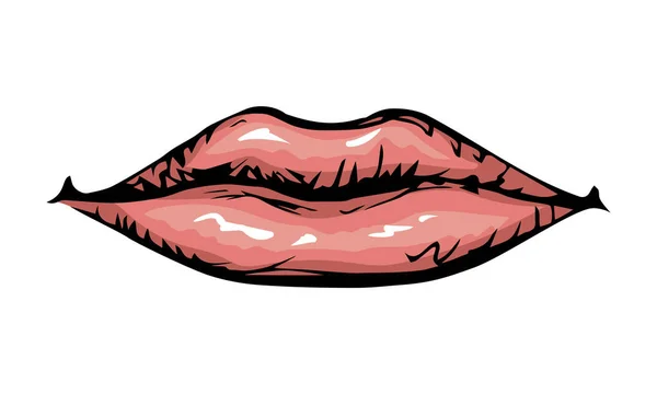 Labios. Signo de icono de dibujo vectorial — Archivo Imágenes Vectoriales