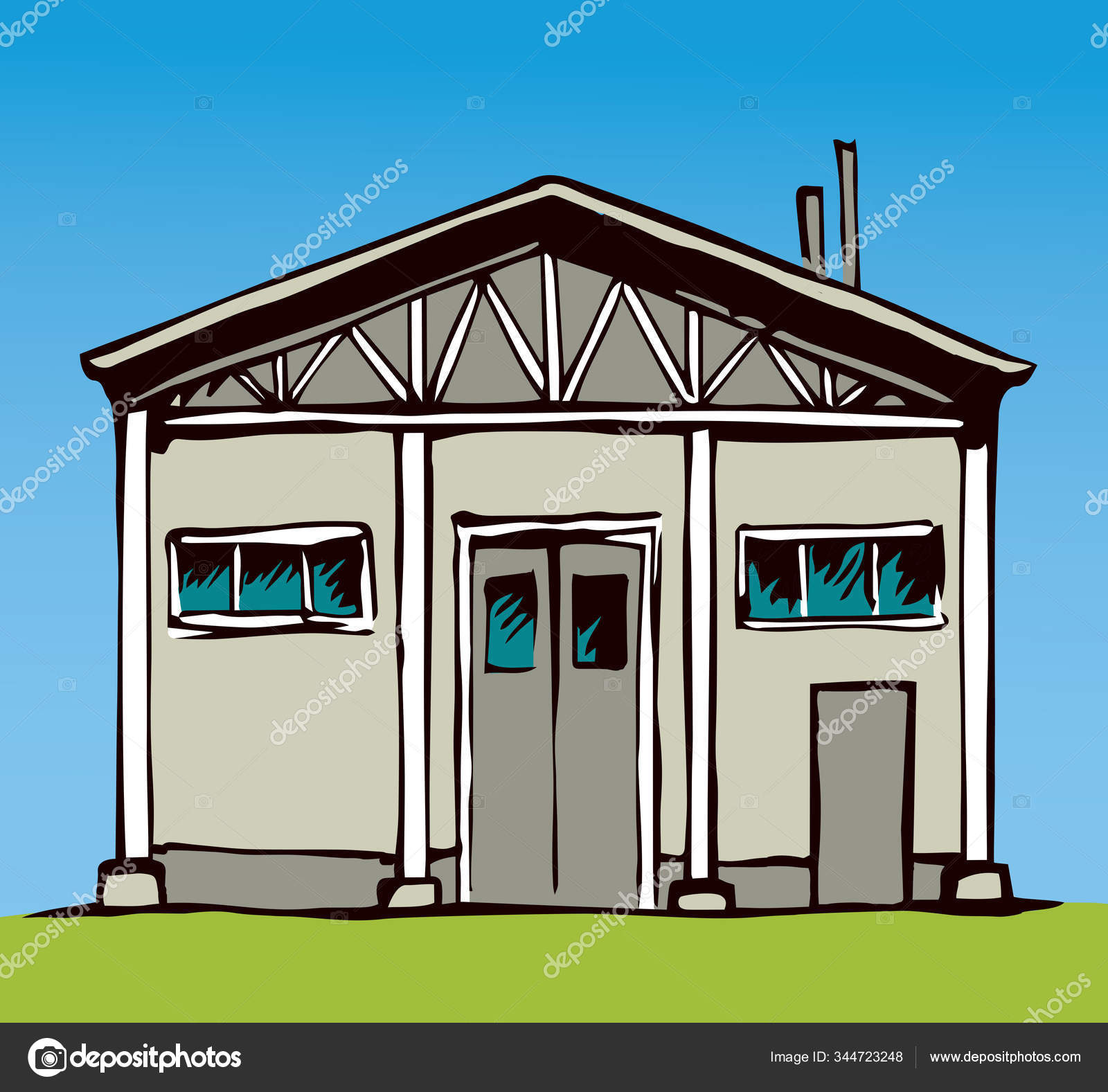Entrance to the barn. Vector drawing Stock Vector Image by ©Marinka #344723248 Entrance to the barn. Vector drawing Stock Vector Image by ©Marinka #344723248
