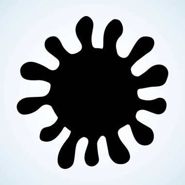 Corono virus bacterium. Vector drawing