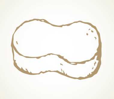 Bulaşık yıkamak için sünger. Vektör çizimi