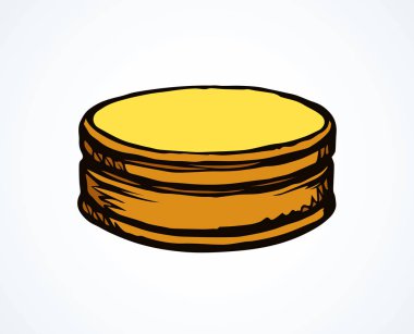 Demir şişe kapağı. Vektör çizim