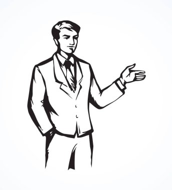 İş adamı. Vektör çizim