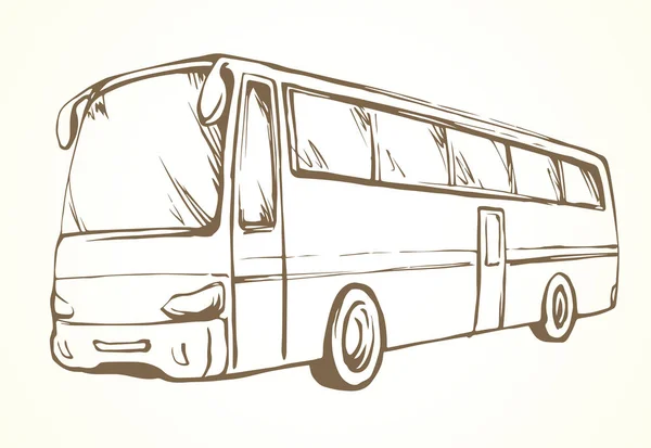 Büyük şehirlerarası otobüs. Vektör çizimi — Stok Vektör