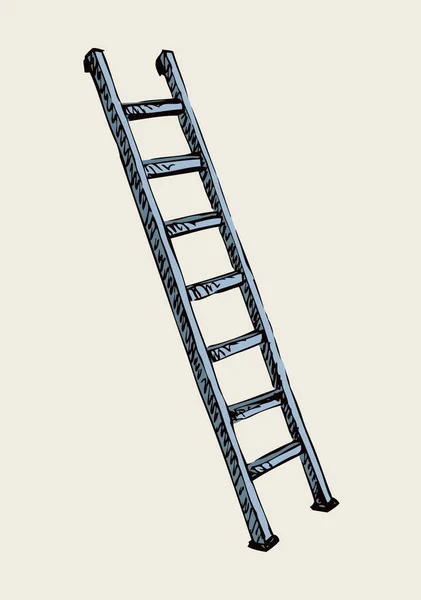 Escalera plegable. Icono de dibujo vectorial — Archivo Imágenes Vectoriales