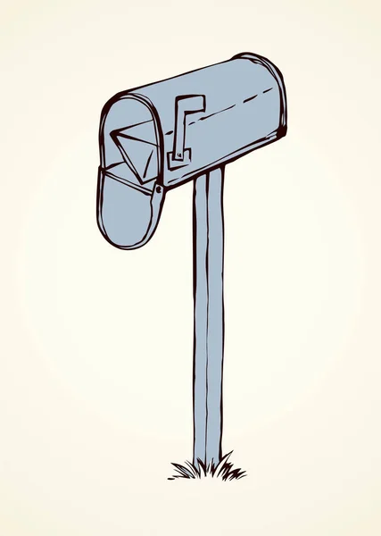 Caixa de correio. Desenho vetorial — Vetor de Stock