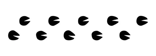Flachbeinstempel Auf Weißem Matschigen Staubhintergrund Dunkelschwarzes Handgezeichnetes Emblem Mit Hufdruck — Stockvektor