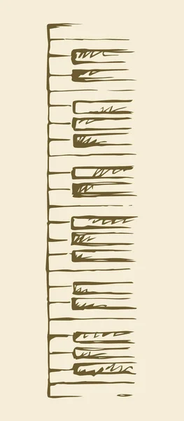 Acordion スケールの境界線行が白い背景で隔離 破裂音の歌の曲 概要インクの手描き絵記号をアート レトロ落書きアルバム スタイル紙にペンでスケッチします トップ ビューをテキストのためのスペースをクローズ アップ — ストックベクタ