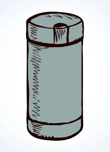 Вид Крупным Планом Простой Ручкой Пластиковые Электронные Чистые Горшок Гаджет — стоковый вектор