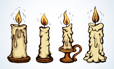 Büyük kağıt alanı metin için ayarlanmış şekil parafin nesnesi eritebilir. Canlı bej renk el çekilmiş sıcak Katedrali parlak logo amblem piktogram afiş tasarımı sanat tarihi doodle çizgi roman tarzı. Closeup makro görünümü