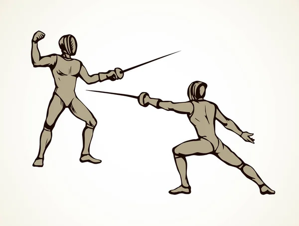 Klassische Alte Schwertspiel Antike Rüstung Männlichen Kampfcharakter Stehen Auf Weißem — Stockvektor