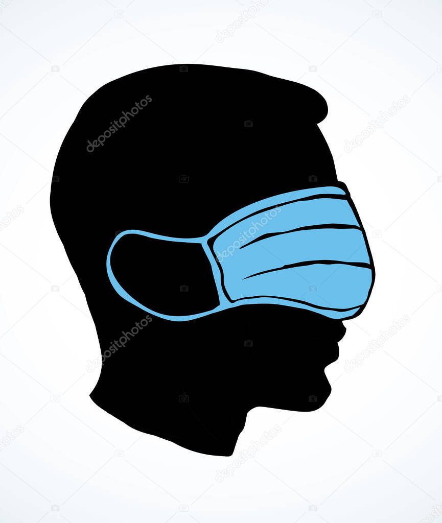 Side profile view 2019 viral flu risk deadly danger hazard ncov 19 human stop false attent safe trust faith patient truth cure. Funny fraud blind fear head nurse staff care cartoon graphic draw vector