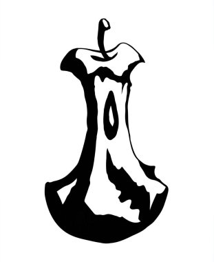 Çiğ, yeşil, lezzetli, biraz da kalıntı. Hafif kağıt metin alanı arkaplanı. Siyah mürekkep kalem el çizimi geri dönüşüm bahçesi sapı logo resim tasarımı sanat karalama stili. Makro görünümü kapat