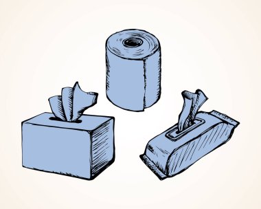 Arka planda yüz estetiği, havlu kesesi torbası. Serbest ana hatlarıyla siyah mürekkep çizimi insan kirli tasarım logosu amblemi sanat karalaması modern tarz kalemle boş etiket alanı üzerine çizilmiş. Yakın görünüm