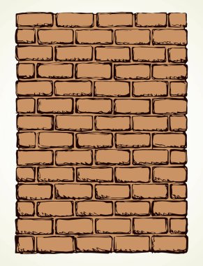 Yeni sevimli tek ev airbrick ışık zemin üzerinde DIY. Serbest el anahat siyah mürekkep el çekilmiş tasarım kavramı nesne amblemi yarım yamalak vintage sanat karalama stil tükenmez kalemle kağıt alanı metin için. Closeup görünümü