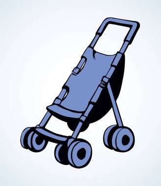 Hafif arka planda sevimli anne calash Waggon And Horses şekli. Serbest anahat siyah mürekkep el çizilmiş Scion arabası logosu amblem karalama sanat Retro Doodle kontur tarzı kalem kağıt alanı metin. Çekim görünümü