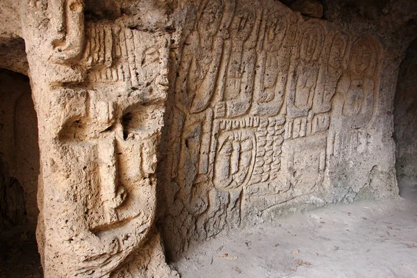 Ancient carvings in Lastiver cave in Armenia