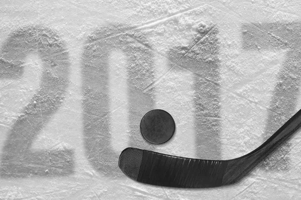 Хокейний сезон 2017 року — стокове фото