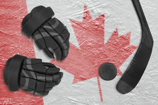 加拿大曲棍球背景 — 图库照片