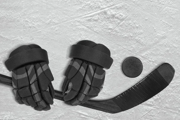 Accessori da Hockey su ghiaccio — Foto Stock