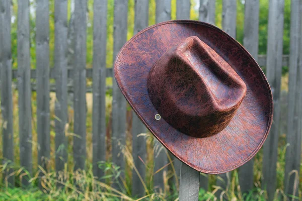 Leather man's hat