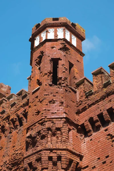 Fragmento da torre da fortaleza — Fotografia de Stock